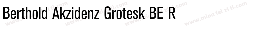 Berthold Akzidenz Grotesk BE Regula字体转换